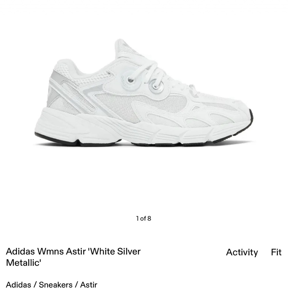 Adidas Women's White and Silver Athletic Shoes